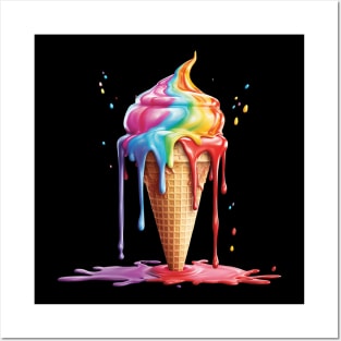 Rainbow Icecream Posters and Art